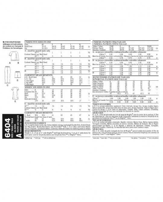 N6404 NewLook Schnittmuster Loungeware XS-XL EASY!