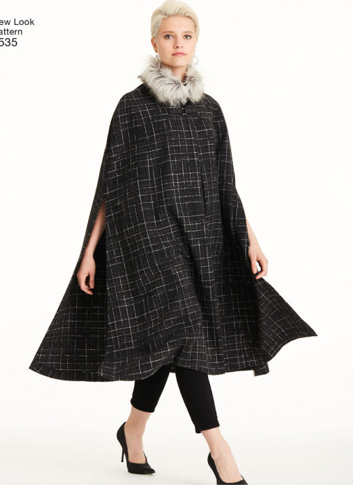 N6535 NewLook Schnittmuster Poncho Cape XS-XL