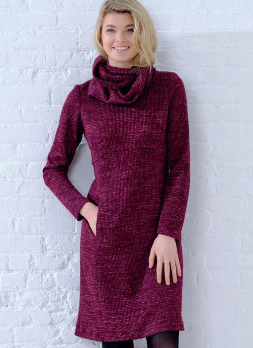 N6632 NewLook Schnittmuster Sweatshirt-Kleid 36-48 EASY!