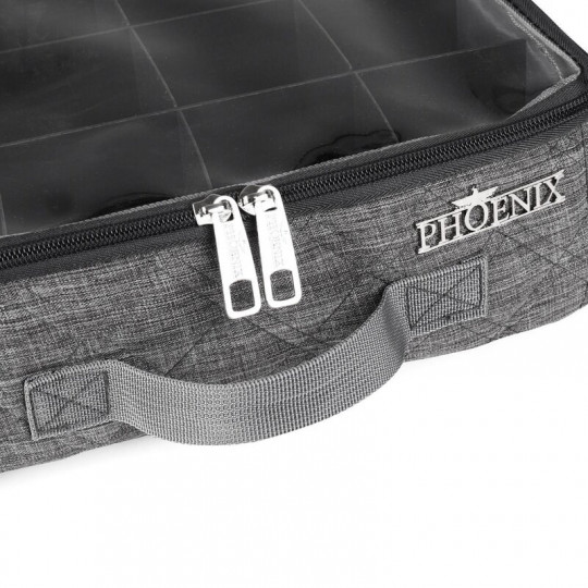 PHOENIX Overlockgarntasche grau-meliert