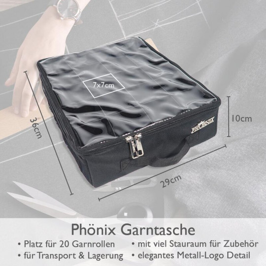 PHOENIX Overlockgarntasche schwarz