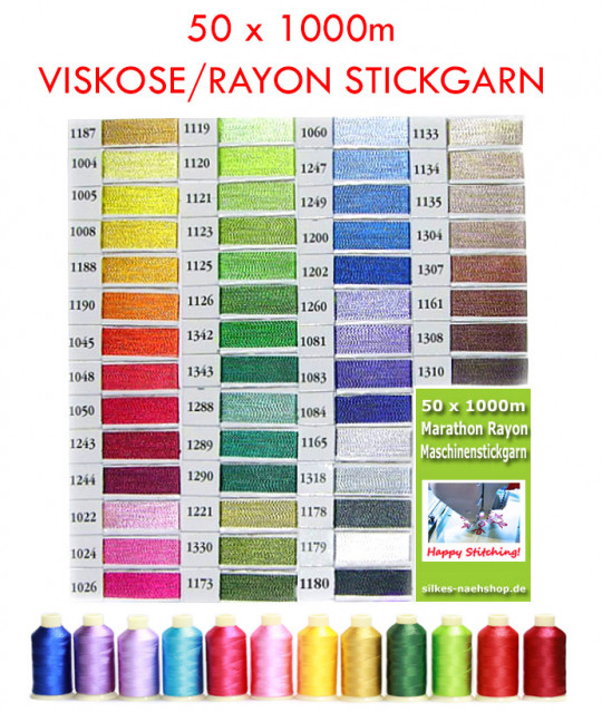 50 x 1000m MARATHON STICKGARN RAYON