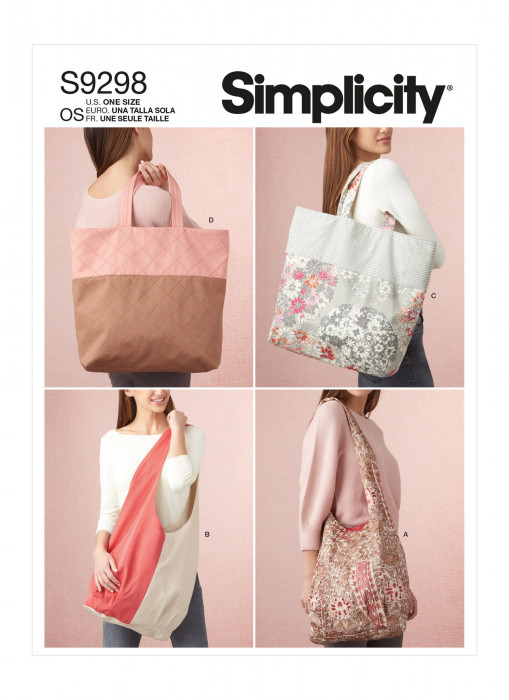 9298 Simplicity Schnittmuster Shopping Taschen