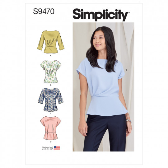 9470 Simplicity Schnittmuster Blusenshirt Top