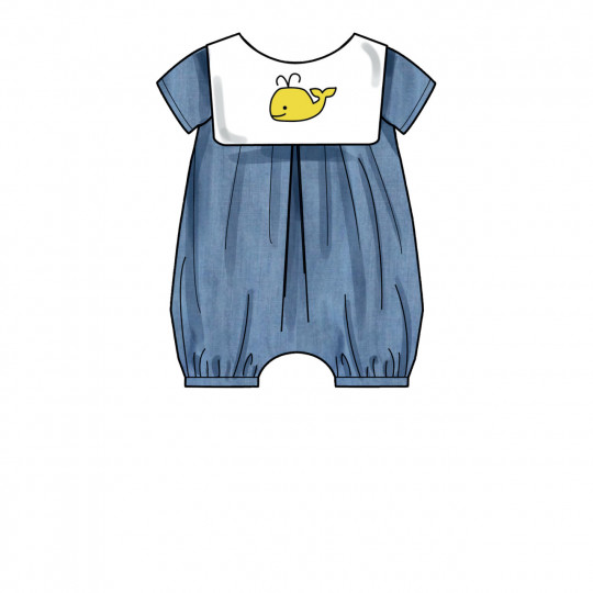 9484 Simplicity Schnittmuster Baby-Sommerstrampler