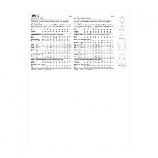 9613 Simplicity Schnittmuster Rock mit Top EASY!