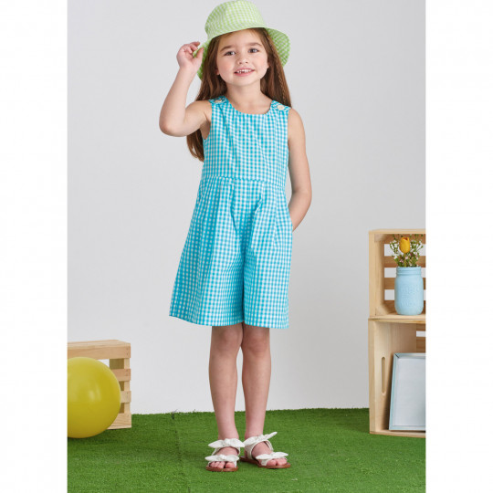 9617 Simplicity Schnittmuster Kinder Sommerkleid Jumpsuit