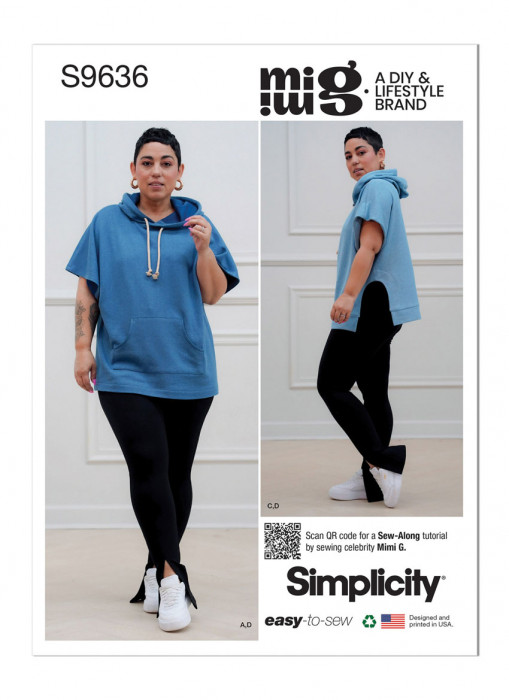 9636 Simplicity Schnittmuster Hoodie Leggings EASY!