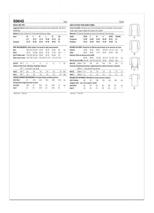 9645 Simplicity Schnittmuster Shirt in Raglanoptik EASY!