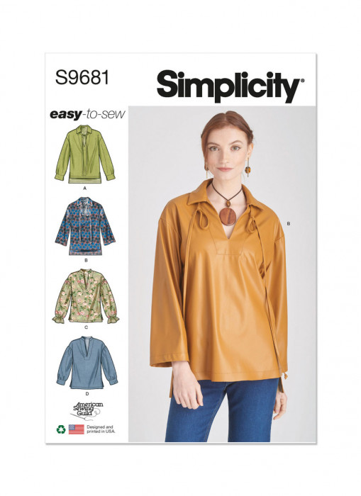 9681 Simplicity Schnittmuster Blusenshirt EASY!