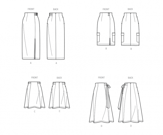 9683 Simplicity Schnittmuster Röcke EASY!