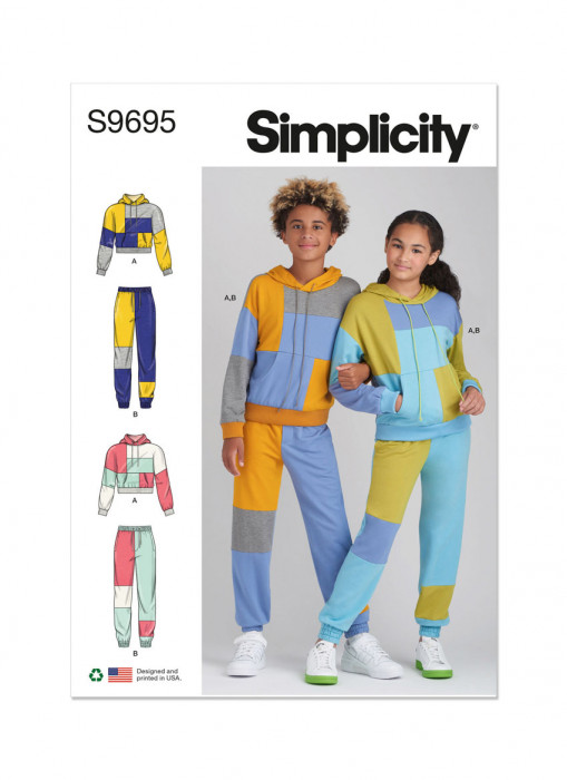 9695 Simplicity Schnittmuster Hoodie Jogger-Set