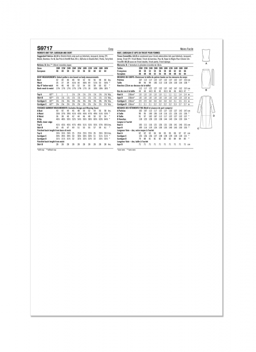 9717 Simplicity Schnittmuster Curvy Kombination EASY!