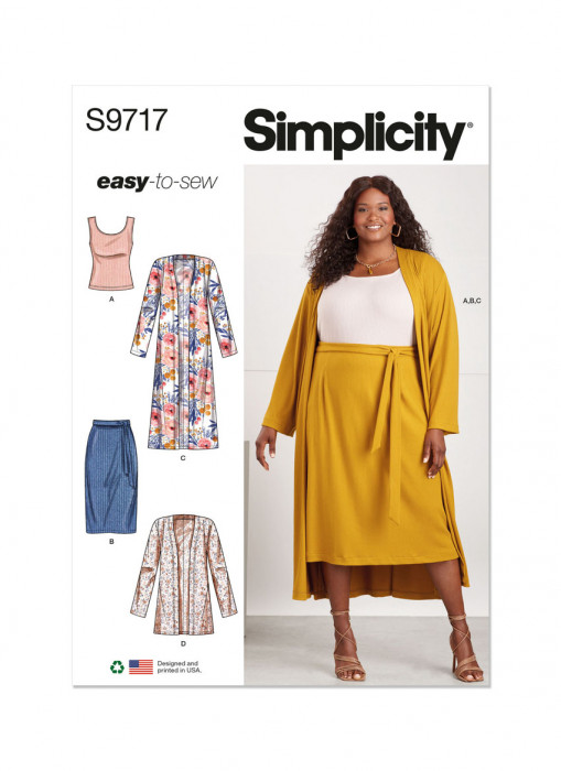 9717 Simplicity Schnittmuster Curvy Kombination EASY!