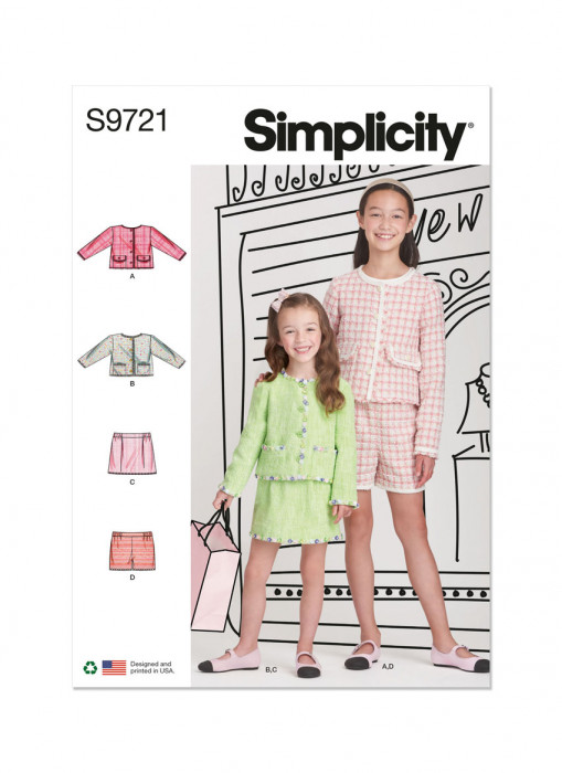 9721 Simplicity Schnittmuster Kinder-Kombination