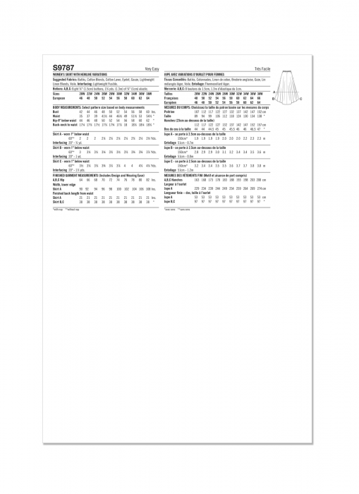 9787 Simplicity Curvy Schnittmuster Rock EASY!