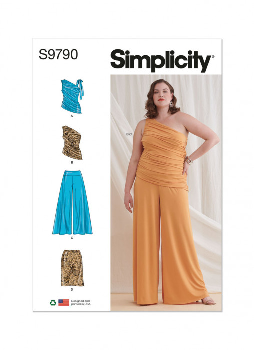 9790 Simplicity Curvy Schnittmuster Jersey Kombination