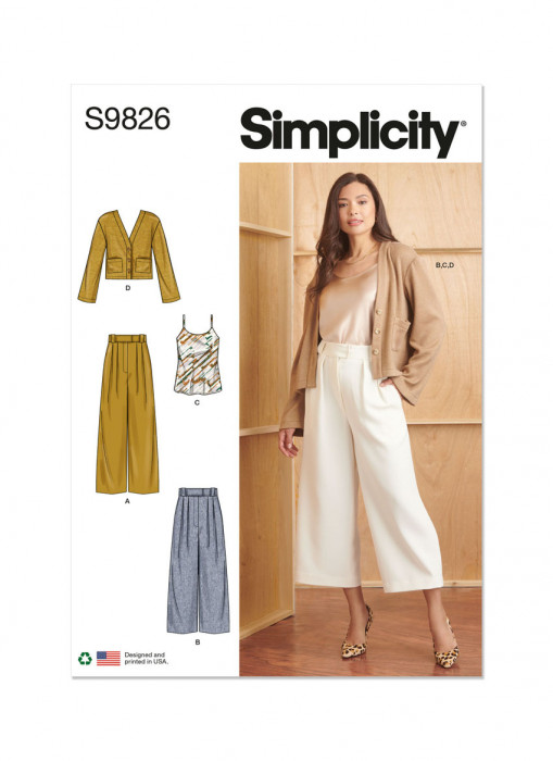 9826 Simplicity Schnittmuster Kombination