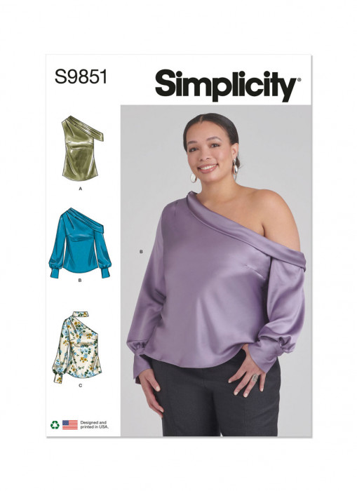 9851 Simplicity Schnittmuster Blusenshirt