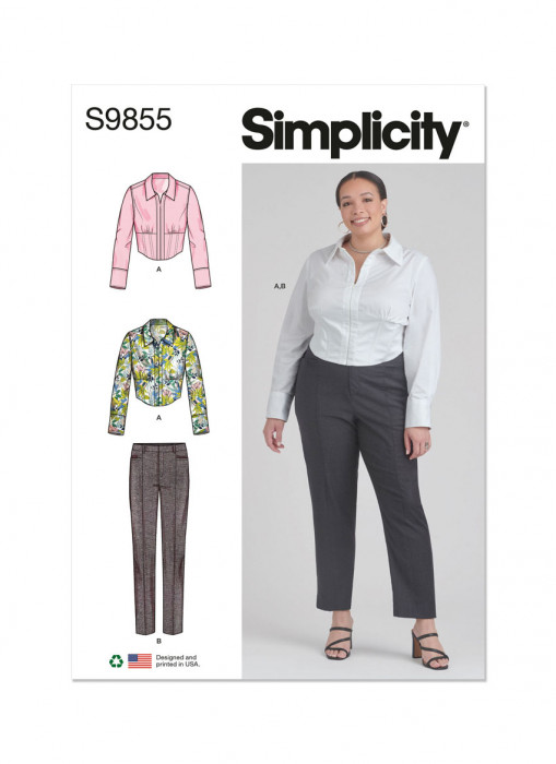 9855 Simplicity Schnittmuster Business Kombination