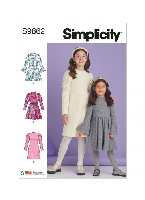 9862 Simplicity Schnittmuster Kinderkleider