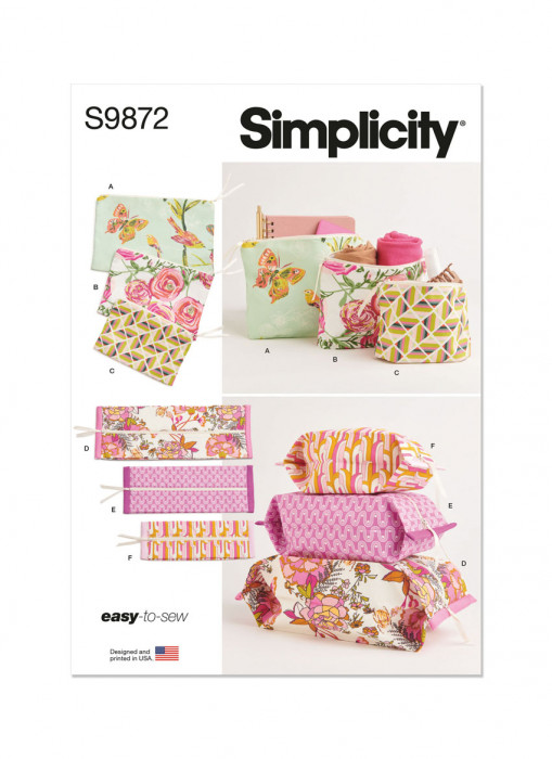 9872 Simplicity Schnittmuster Zippertaschen EASY!