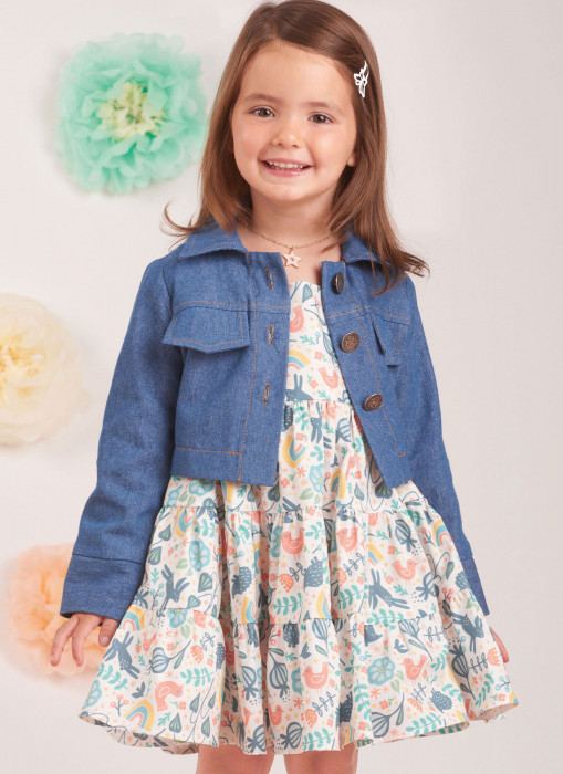 9899 Simplicity Schnittmuster Kinder-Kleid + Jacke EASY!