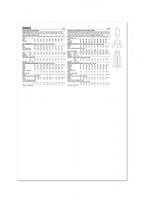 9925 Simplicity Schnittmuster Top Hose Jacke EASY!