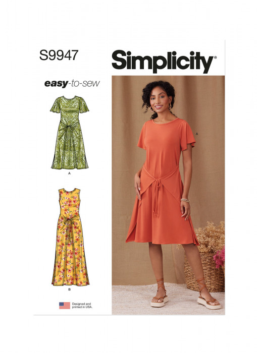 9947 Simplicity Schnittmuster Jerseykleid EASY!