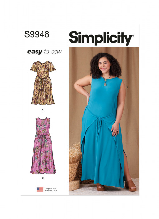 9948 Simplicity Curvy Schnittmuster Jerseykleid EASY!