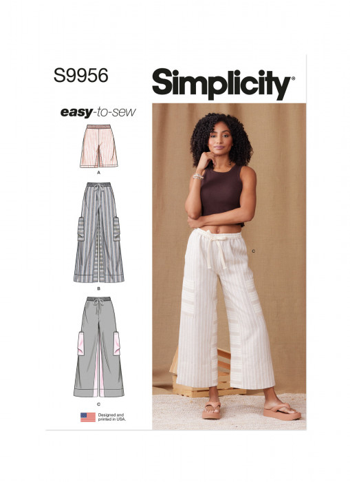 9956 Simplicity Schnittmuster Hose Shorts XS-XXL EASY!