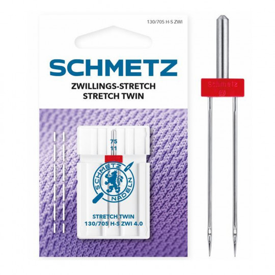 Schmetz Stretch Zwillings-Nadel 4mm 75/11