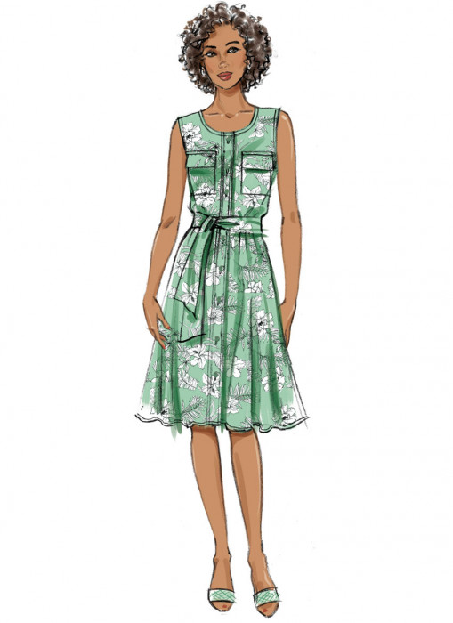 B6890 Butterick Schnittmuster Kleid Overall