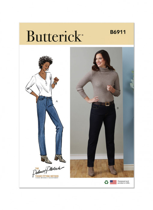 B6911 Butterick Schnittmuster Designerjeans