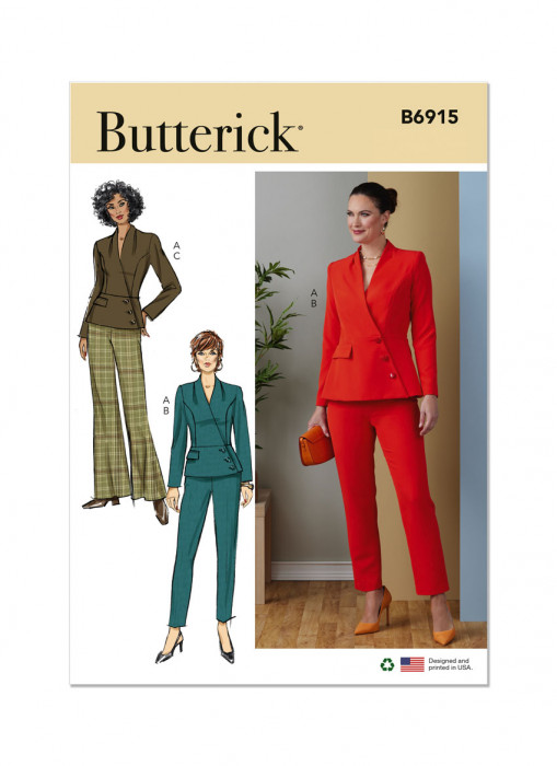 B6915 Butterick Schnittmuster Hosenanzug