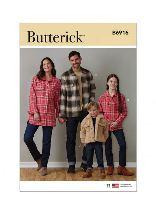 B6916 Butterick Schnittmuster Hemdjacke