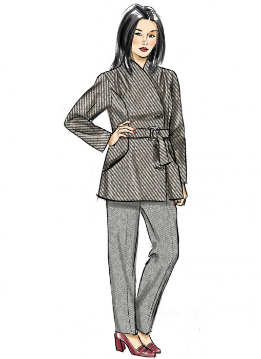 B6918 Butterick Schnittmuster Mantel Jacke