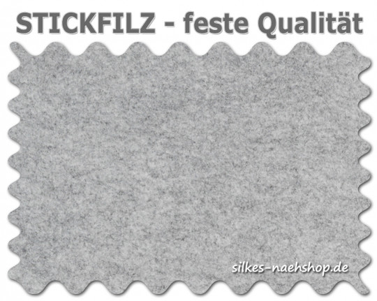 Stickfilz waschbar fest 1mm - hellgrau-meliert - 20cmx90cm