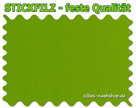 Stickfilz waschbar fest 1mm - lime - 20cmx90cm