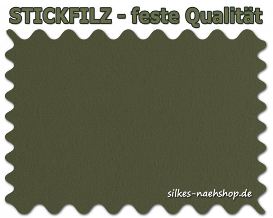 Stickfilz waschbar fest 1mm - military - 20cmx110cm