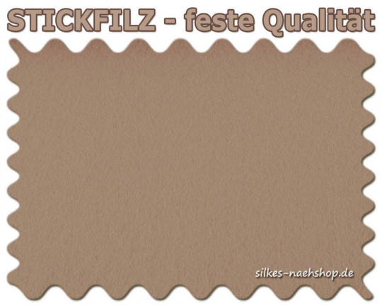 Stickfilz waschbar fest 1mm - taupe - 20cmx90cm