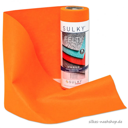 Gunold Felty Stickfilz neon orange 25cm x 3m Rolle