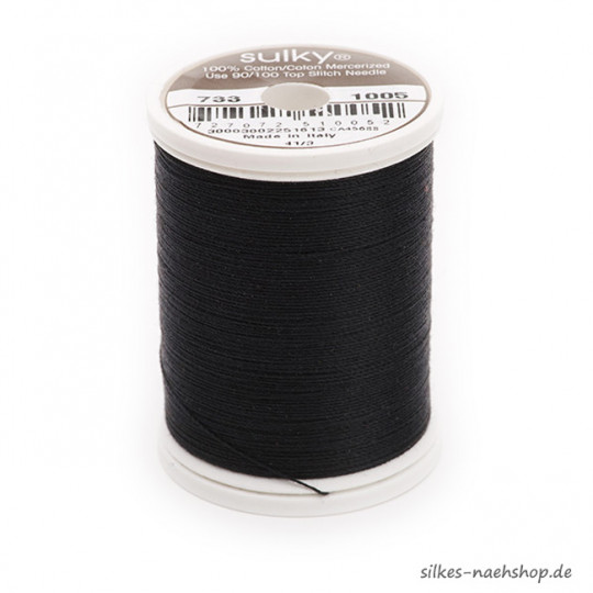 Sulky Cotton 30 Baumwollgarn schwarz 450m