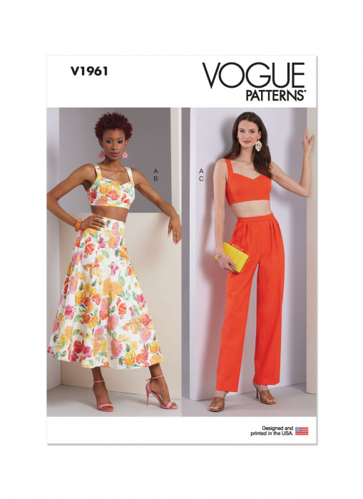 V1961 VOGUE Schnittmuster Bustier Rock Hose