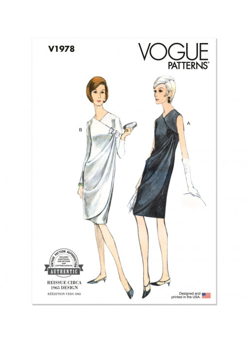 V1978 VOGUE Schnittmuster Vintage Kleid 60er Jahre