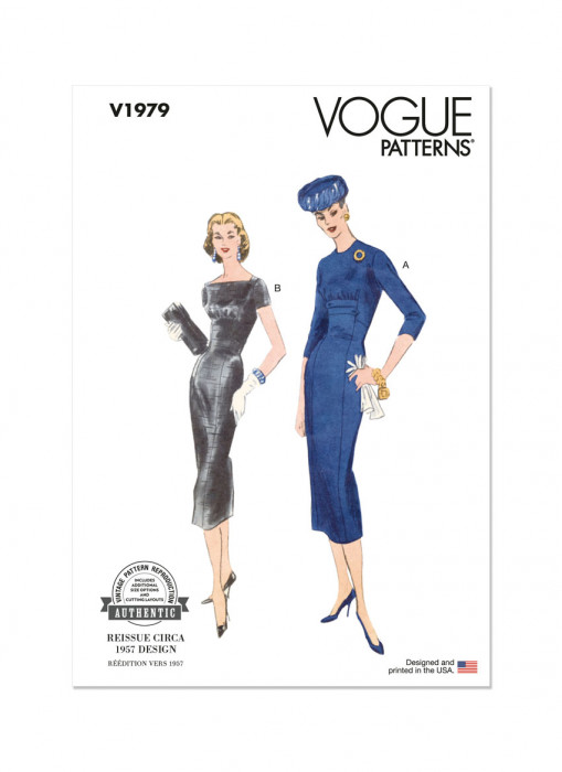 V1979 VOGUE Schnittmuster Vintage Kleid 50er Jahre