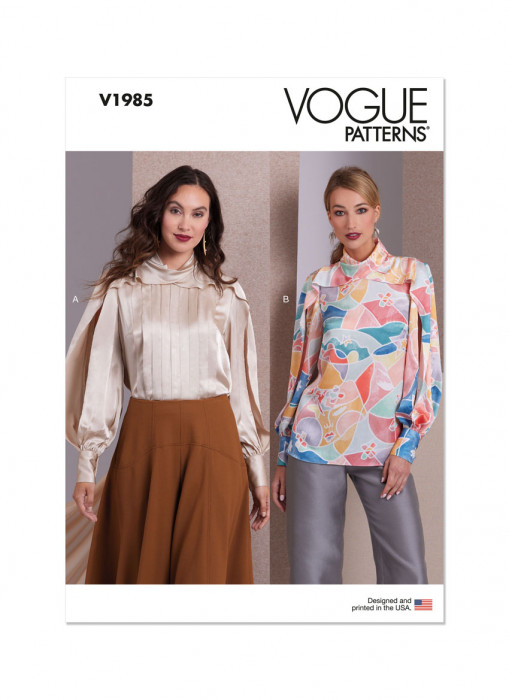 V1985 VOGUE Schnittmuster Bluse