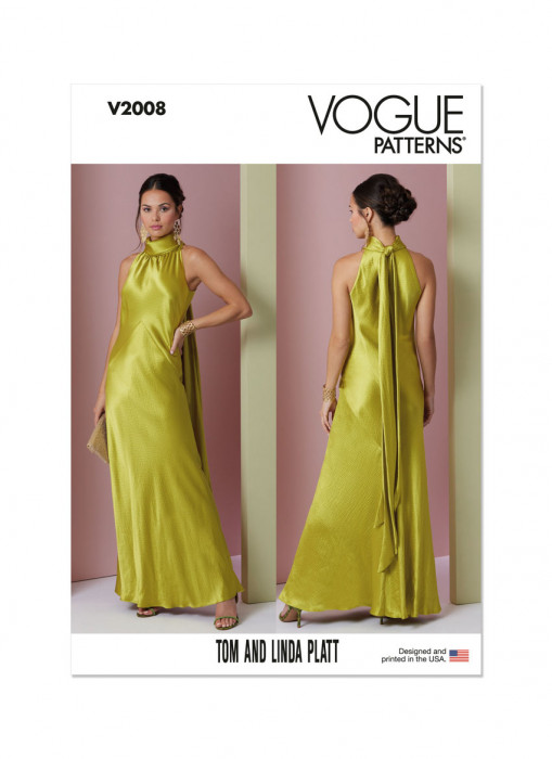 V2008 VOGUE Schnittmuster Designer-Abendkleid