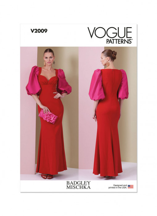 V2009 VOGUE Schnittmuster Designer Abendkleid