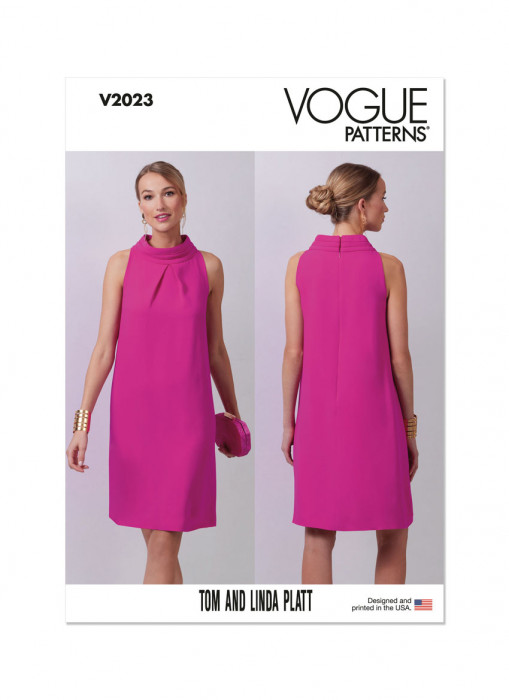 V2023 VOGUE Schnittmuster Designerkleid